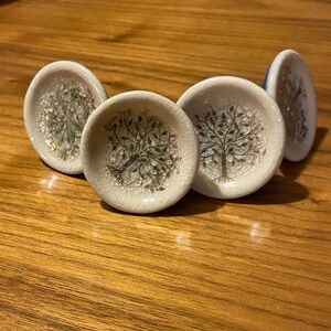 Elegant Tree Design Ceramic Drawer Pulls